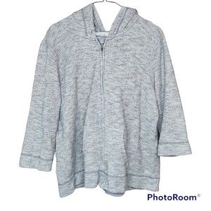 Aerie Woman’s Grey Hooded Dolman 3/4 Sleeved Casual Jacket Size XL